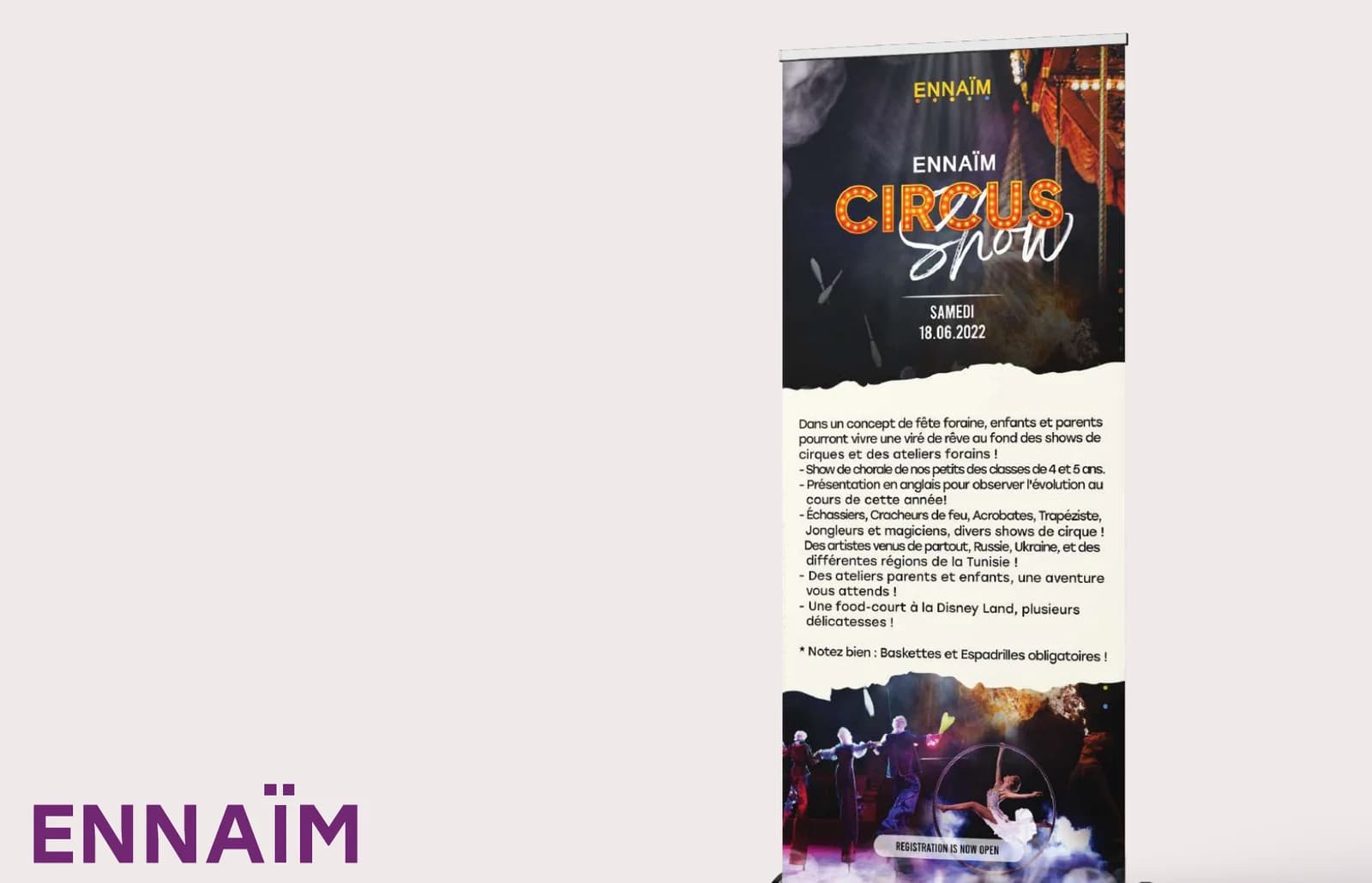 مواد التواصل لعرض Ennaim Circus Show مواد التواصل لعرض Ennaim Circus Show